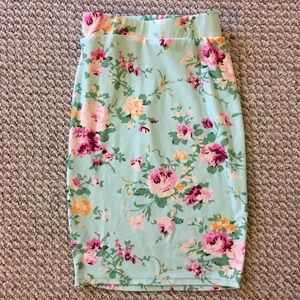Girls floral pencil skirt